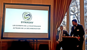 Roland Bouquet et Cyril Radici présentant le nouveau logo du Synasav